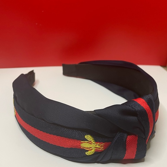Accessories - Navy Blue “Bee” Knotted Headband